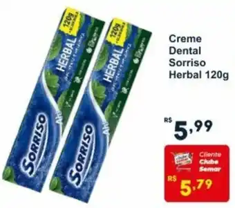 Creme Dental Sorriso Herbal 120g