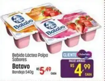 Muffato Bebida Láctea Polpa Sabores Batavo bandeja 540g oferta