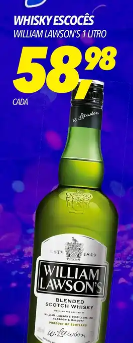 WHISKY ESCOCÊS WILLIAM LAWSON'S 1 LITRO