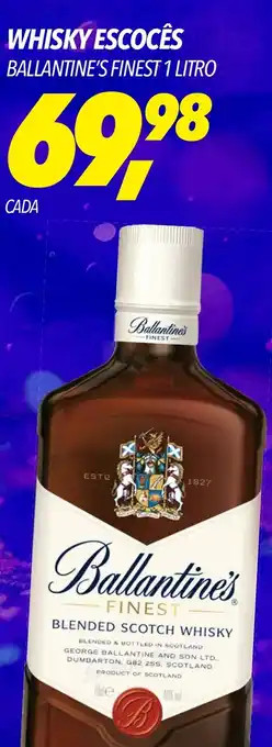 Frangolândia WHISKY ESCOCÊS BALLANTINE'S FINEST 1 LITRO oferta