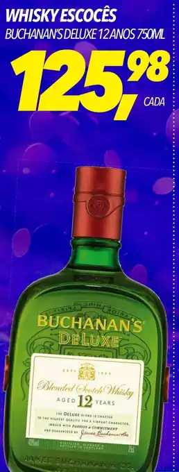 WHISKY ESCOCÊS BUCHANAN'S DELUXE 12 ANOS 750ML
