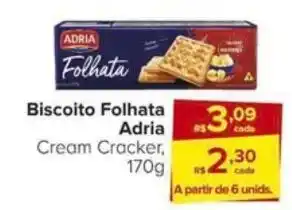 Carrefour Biscoito Folhata Adria Cream Cracker, 170g oferta