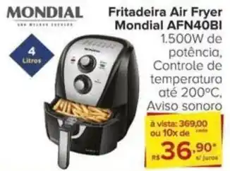 Carrefour Fritadeira Air Fryer Mondial AFN40BI oferta