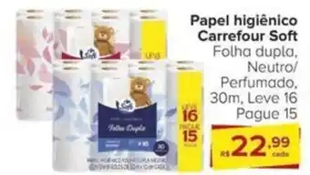 Carrefour Papel higiênico Carrefour Soft oferta