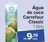Carrefour Água de coco Carrefour Classic 1 litro oferta