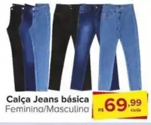 Carrefour Calça Jeans básica oferta