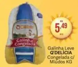 Galinha Leve Q'DELÍCIA Congelada c/ Miúdos KG