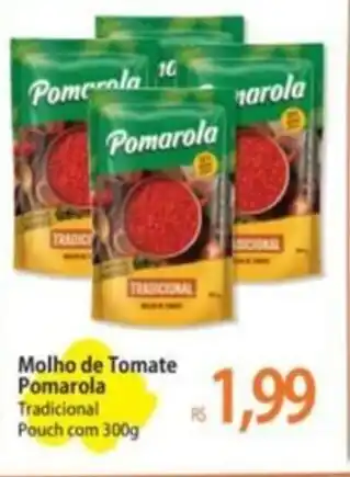 Atacadão Molho de Tomate Pomarola Tradicional Pouch com 300g oferta