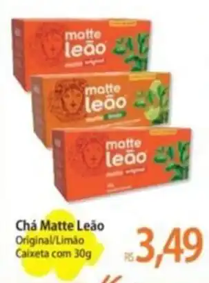 Atacadão Chá Matte Leão Original/Limão Caixeta com 30g oferta