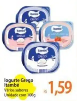 Atacadão logurte Grego Itambé Vários sabores Unidade com 100g oferta