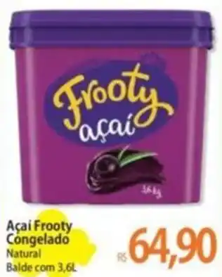 Atacadão Açaí Frooty Congelado Natural Balde com 3,6L oferta