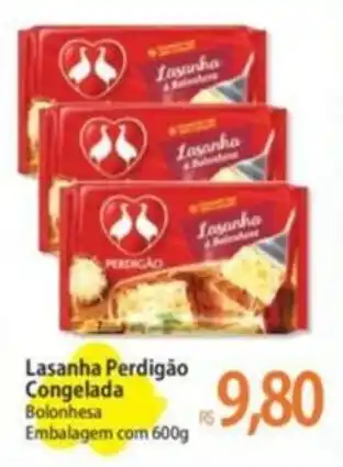 Atacadão Lasanha Perdigão Congelada Bolonhesa Embalagem com 600g oferta