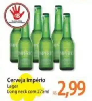 Atacadão Cerveja Império Lager Long neck com 275ml oferta