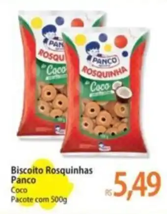 Biscoito Rosquinhas Panco Coco Pacote com 500g