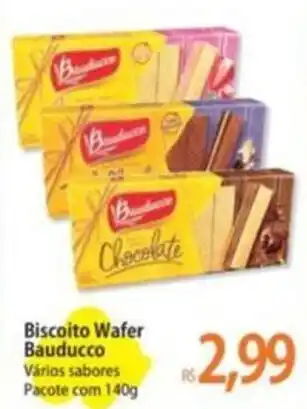 Biscoito Wafer Bauducco Vários sabores Pacote com 140g