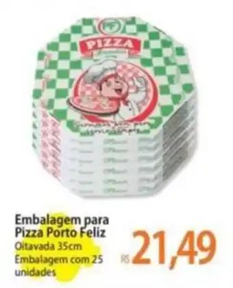 Atacadão Embalagem para Pizza Porto Feliz Oitavada 35cm Embalagem com 25 unidades oferta