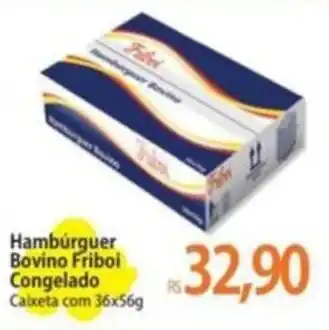Atacadão Hambúrguer Bovino Friboi Congelado Caixeta com 36x56g oferta