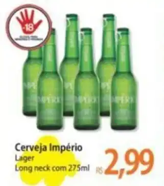Atacadão Cerveja Império Lager Long neck com 275ml oferta