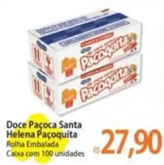 Atacadão Doce Paçoca Santa Helena Paçoquita Rolha Embalada Caixa com 100 unidades oferta