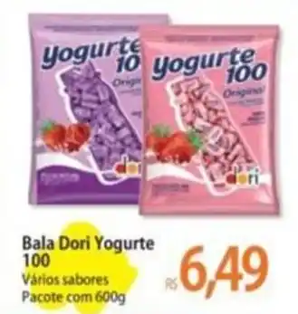 Atacadão Bala Dori Yogurte 100 Vários sabores Pacote com 600g oferta