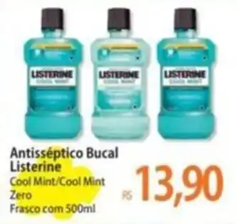 Atacadão Antisséptico Bucal Listerine Cool Mint/Cool Mint Zero Frasco com 500ml oferta