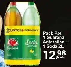 Rossi Supermercado Pack Ref. 1 Guaraná Antarctica + 1 Soda 2L oferta