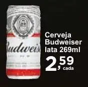 Rossi Supermercado Cerveja Budweiser lata 269ml oferta