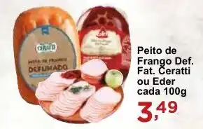 Rossi Supermercado Peito de Frango Def. Fat. Čeratti ou Eder cada 100g oferta