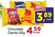Rossi Supermercado Chocolate Garoto 80g oferta