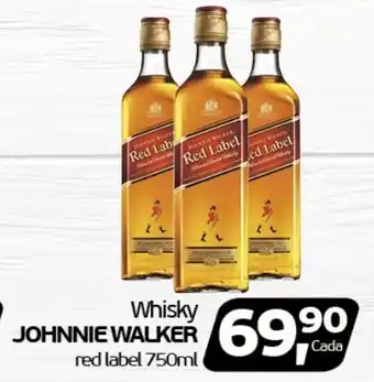 Cometa Supermercados Whisky JOHNNIE WALKER red label 750ml oferta