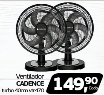 Ventilador CADENCE turbo 40cm vtr470