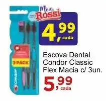 Rossi Supermercado Escova Dental Condor Classic Flex Macia c/ 3un. oferta