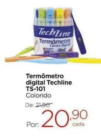 Termômetro digital Techline TS-101 Colorido