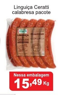 Calvo Atacadista Linguica Ceratti calabresa pacote 1kg oferta