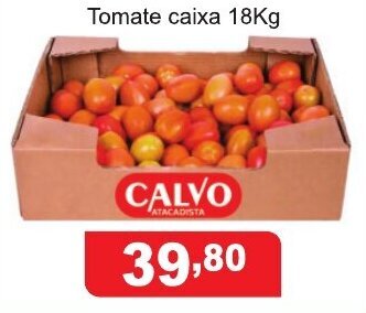 Calvo Atacadista Tomate caixa 18kg oferta