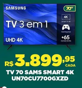 DB Supermercados TV 70 SAMS SMART 4K UN70CU7700GXZD oferta