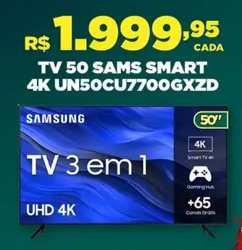 DB Supermercados TV 50 SAMS SMART 4K UN50CU7700GXZD oferta