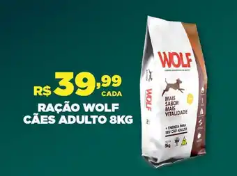DB Supermercados RAÇÃO WOLF CÃES ADULTO 8KG oferta