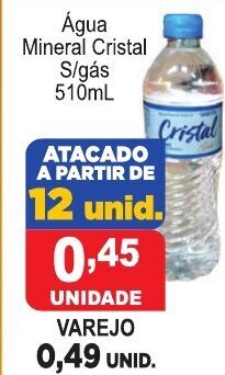 Agua Mineral Cristal S/gas 510ml
