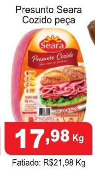 Calvo Atacadista Presunto Seara Cozdio peca 1kg oferta