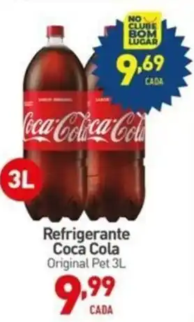 Rede Bom Lugar Refrigerante Coca Cola Original Pet 3L oferta