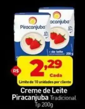 Rede Bom Lugar Creme de Leite Piracanjuba Tradicional Tp 200g oferta