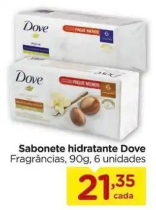 Carrefour Sabonete hidratante Dove Fragrâncias, 90g, 6 unidades oferta