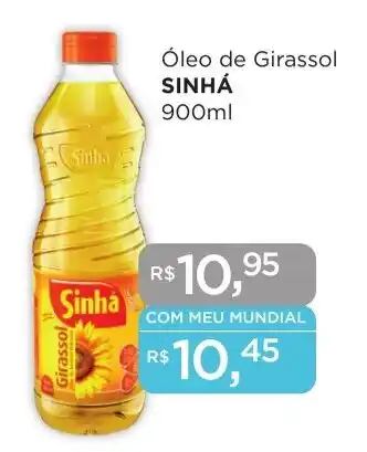 Supermercados Mundial Óleo de Girassol SINHÁ 900ml oferta