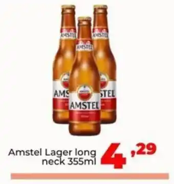 Super Nicolini Amstel Lager long neck 355ml oferta