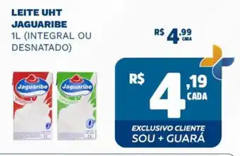 Supermercado Guará LEITE UHT JAGUARIBE 1L (INTEGRAL OU DESNATADO) oferta