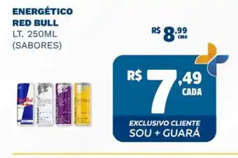 Supermercado Guará ENERGÉTICO RED BULL LT. 250ML (SABORES) oferta
