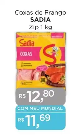 Supermercados Mundial Coxas de Frango SADIA Zip 1 kg oferta