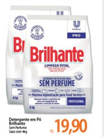 Atacadão Detergente em po Brilhante 4kg oferta
