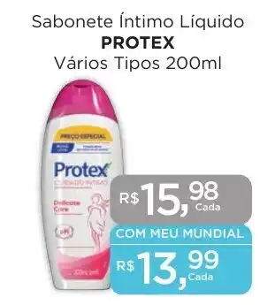 Supermercados Mundial Sabonete íntimo Líquido PROTEX Vários Tipos 200ml oferta